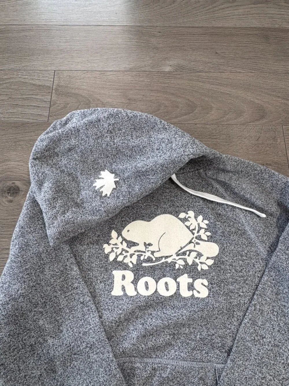 Ladies Roots Heather Gray Logo Hoodie – Size Small – Great Condition - Picture 5 of 13